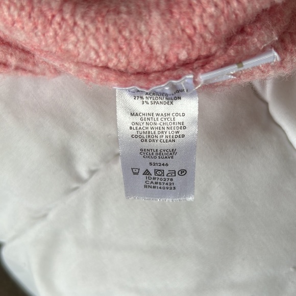 🩷Valentines Day🩷 Pink Loft Cowl Neck Sweater Small Petite SP - Picture 3 of 3